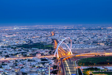 Al Wahda Bridge The Tallest Monument of City. known as 56 Bridge of Arch

