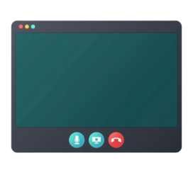 Video call interface with transparent background