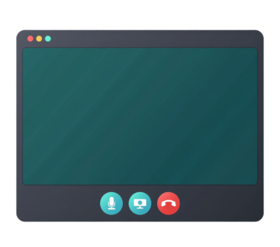 Video call interface with transparent background