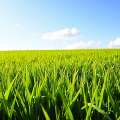 Obraz premium green wheat field