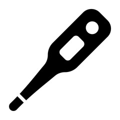 Thermometer Vector Glyph Icon Design