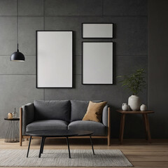 Simple and elegant minimalist Japanese design with earthy tones blank canvas wall art and peaceful atmosphere throughout Interior design Wallpaper inspiration