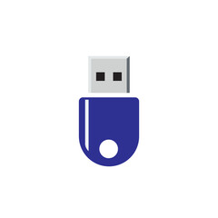 Blue USB flash drive icon symbolizing digital storage, data transfer, and secure file management. Ideal for technology, IT, and business-related visuals.