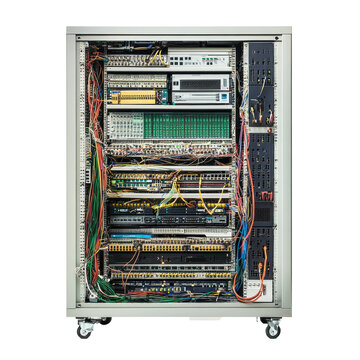 server rack on transparent background