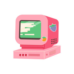 Vintage lo fi style desktop computer from the 90s