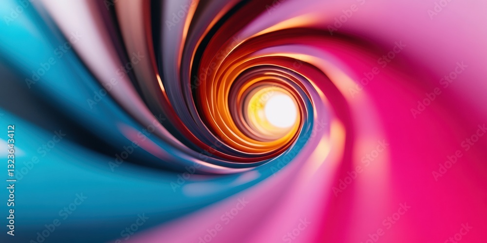 Leinwandbilder immersive digital vortex hypnotic color gradient spiral transforming visual design - next-gen creati