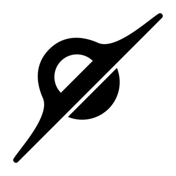 Blackhole Vector Glyph Icon Design