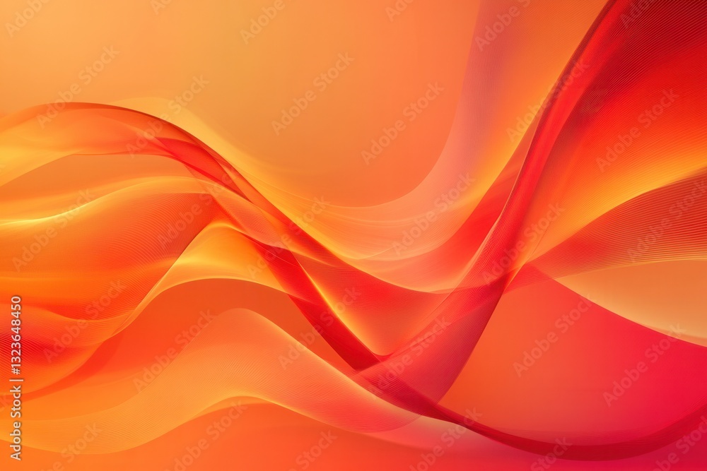 Aufkleber Dynamic abstract background with energetic waves in vibrant red and orange hues for creative projects and designs