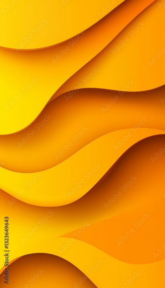 Poster abstract yellow wave texture pattern background, elegant minimalist design with monochromatic color