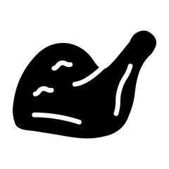 Chicken Leg Vector Glyph Icon