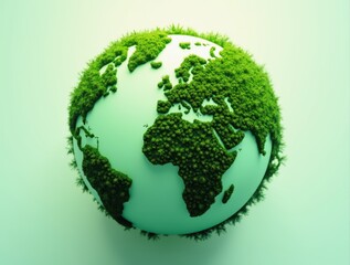 Green earth concept representing environmental sustainability and conservation