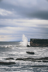 Waves hitting Tanah Lot, Bali