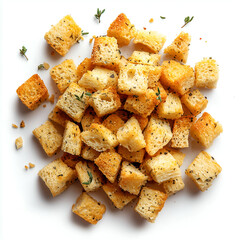Homemade Crispy Garlic Croutons: Healthy and Flavorful Topping for Appetizer Salads