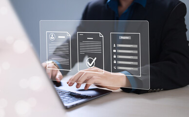 Complete an online survey Register with an online registration form Register a new user Complete an...