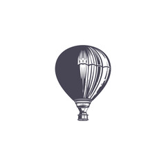Naklejka premium Air balloon logo style icon design template vector illustration