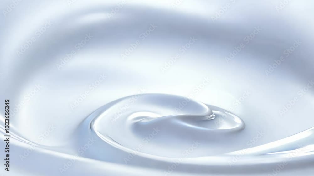 Poster dolly forward video, soft diffused ripples emerge in concentric circles, gentle pattern against a li