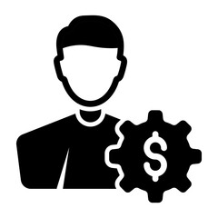 Financial Advisor Vector Line Icon Design