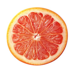 Citrus Burst: A close-up studio shot showcases a perfectly sliced grapefruit, revealing its vibrant, juicy interior with a striking visual appeal.