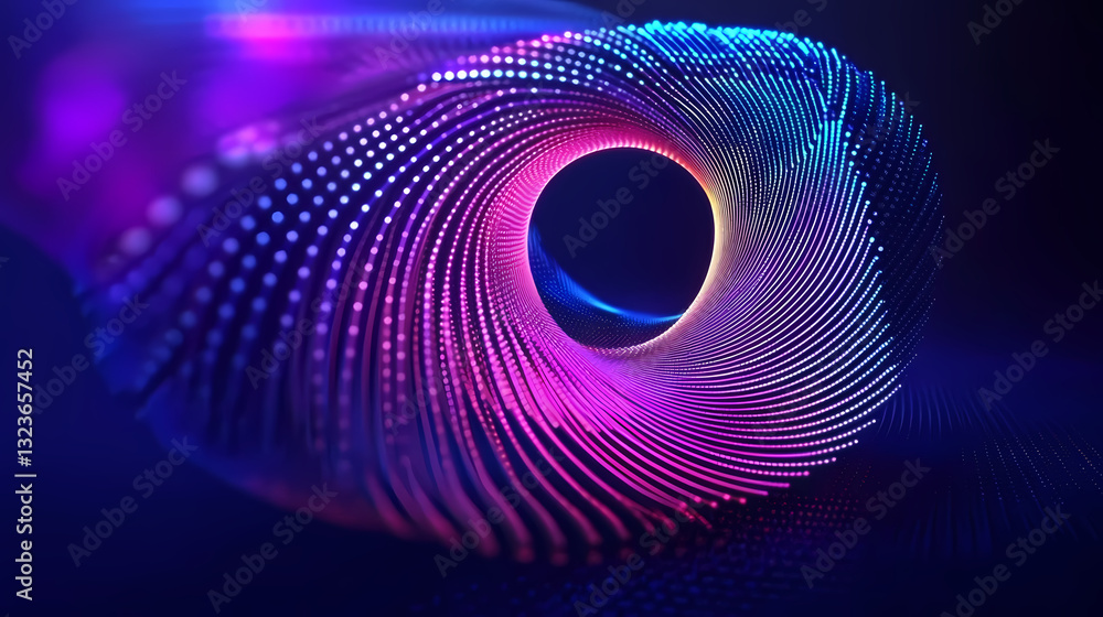 Poster colorful spiral lines creating dynamic abstract art
