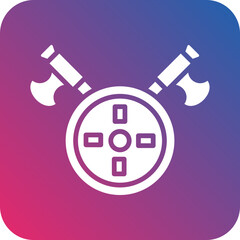 Two Axes And Shield Icon Style
