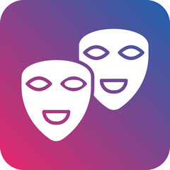 Theater Masks Icon Style