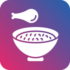 Chicken Rice Icon Style