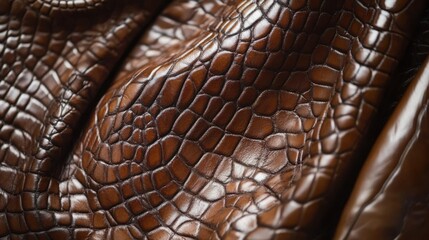 Brown leather texture background. Generative AI