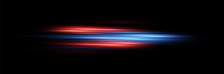 Abstract effect of high speed light speed movement, light lines.