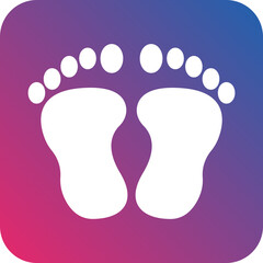 Carbon Footprint Icon Style