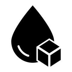 Blood Sugar Vector Glyph Icon Design