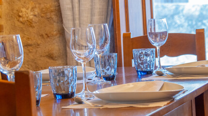 Restaurant Table Service ready to Start Serving Food
