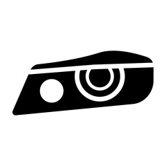 Headlight Vector Glyph Icon Design