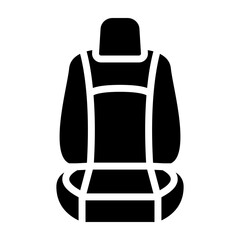 Car Seat Vector Glyph Icon Design