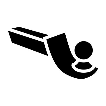 Tow Hitch Vector Glyph Icon Design