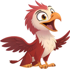 Obraz premium The powerful Griffin cartoon character blends mythical strength with fierce determination in animated adventures.