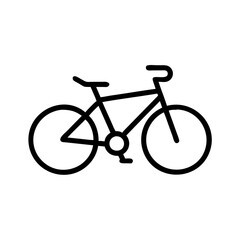 Obraz premium Simple outline illustration of a bicycle on a minimalistic background