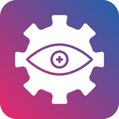 Automatic Eye Examination Icon Style