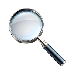 Magnifying glass isolated on transparent background, Png