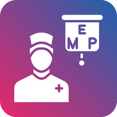 Ophthalmic Nurse Male Icon Style