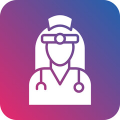 Ophthalmologist Female Icon Style