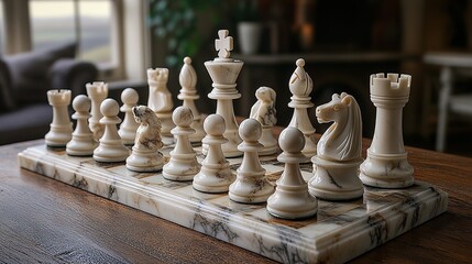 Marble chess set.
