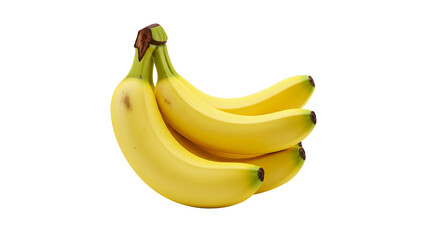 Bunch of bananas isolated on transparent background Generative Ai.