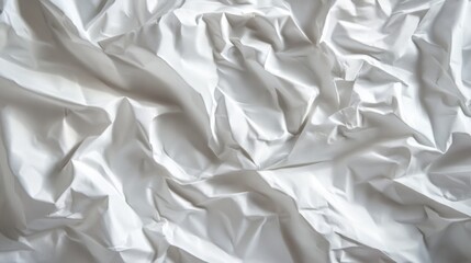 Crumpled white paper texture. Generative AI