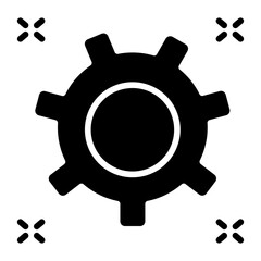 Gear line icon style