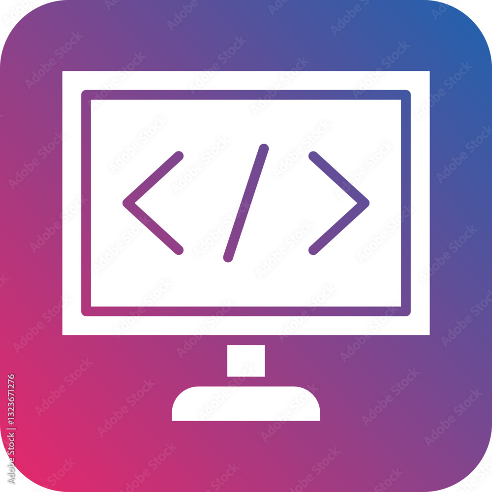 Poster learn to code icon style