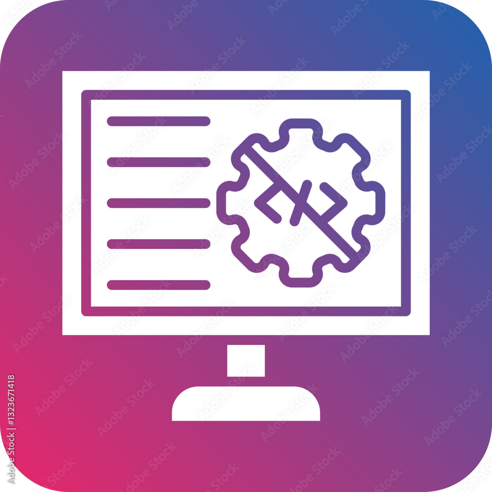 Poster no code development platform icon style