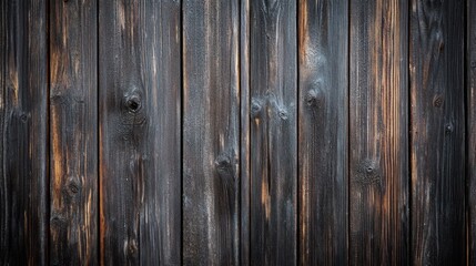 Naklejka premium Dark brown wood planks. Generative AI