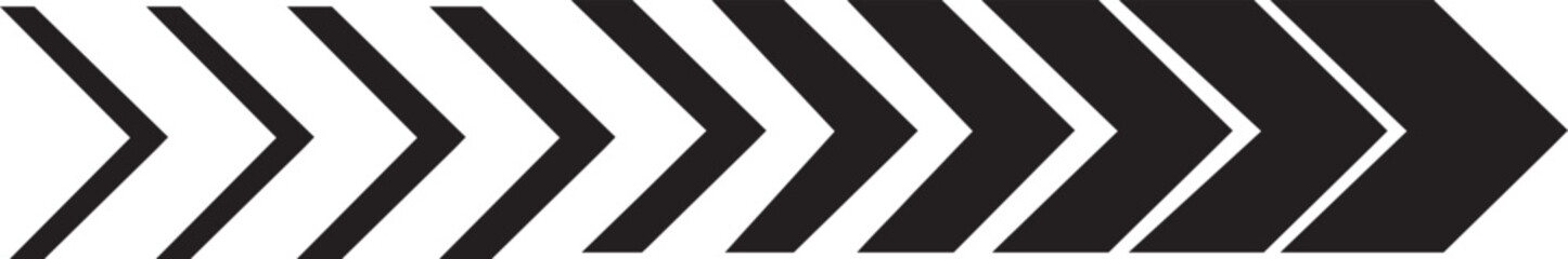 Arrow moving dynamic symbols. Road lines arrow. Arrow road signs zigzag chevron speeds flat style.	
