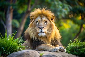 Fototapeta premium Lion Wild Animals Nature Wallpaper desktop Copy Space milkyhexddway Backgrounds for creating advertising placements Your ads can be here Company logo agency billboard advertising display poster banner
