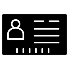 Id Card line icon style